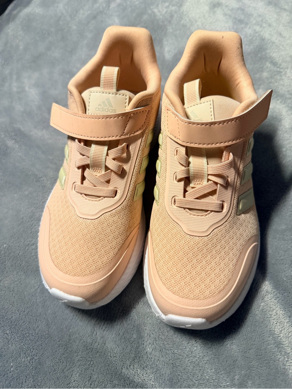 adidas Kids Peach and Light Yellow Athletic Sneakers